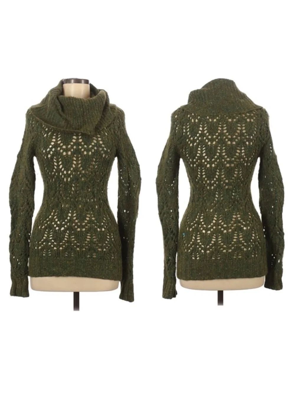 NORDSTROM Wool Mohair Cowl Neck Marled Sweater S